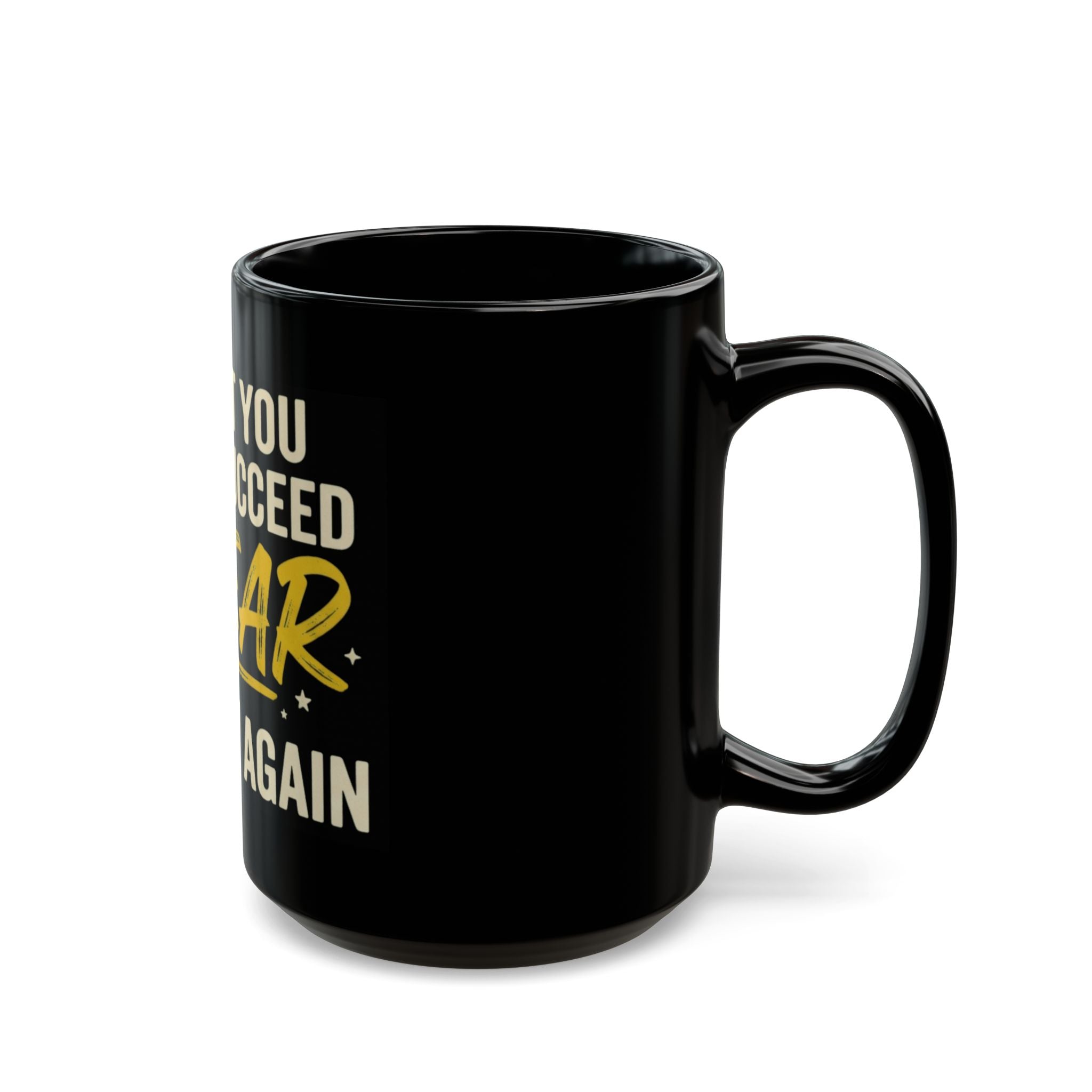 "Swear And Try Again" Black Ceramic Mug