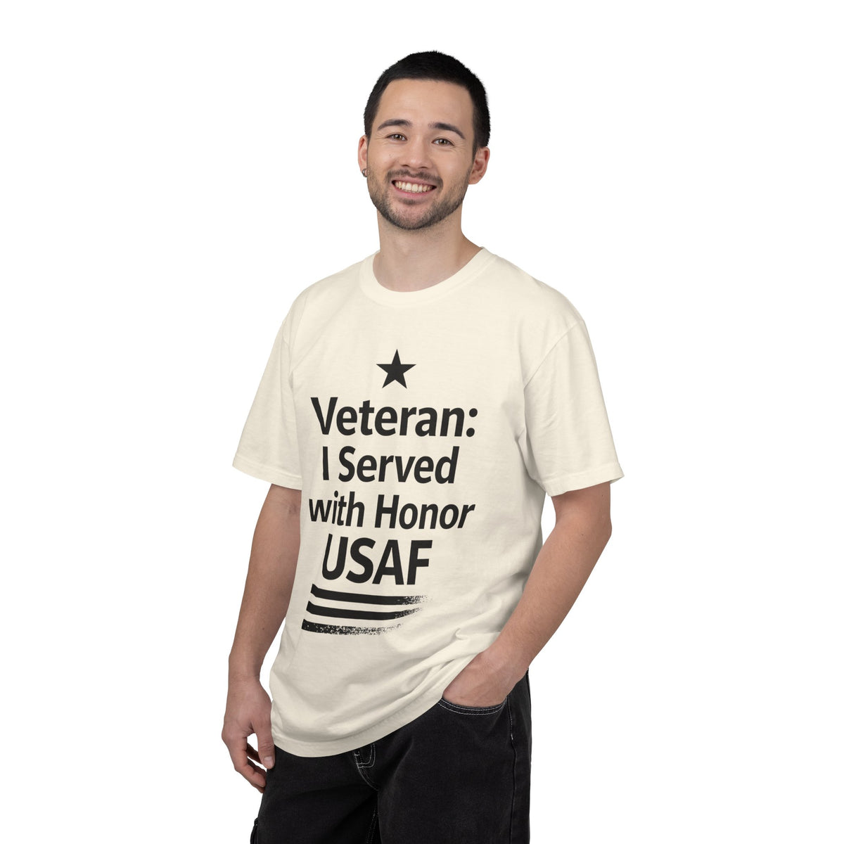 Color: Ivory | Served With Honor Unisex Garment-Dyed T-shirt