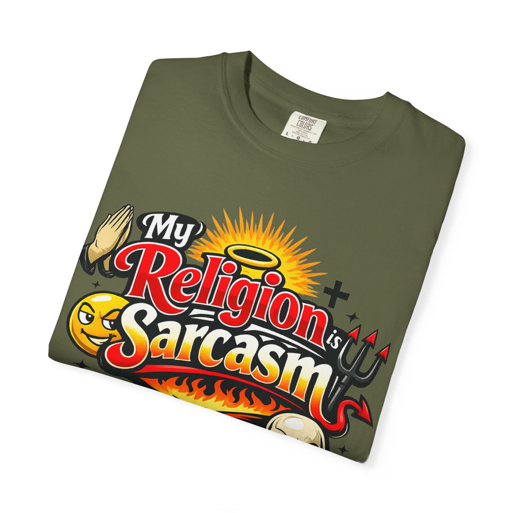 "The Church of Snark" Unisex Garment-Dyed T-shirt