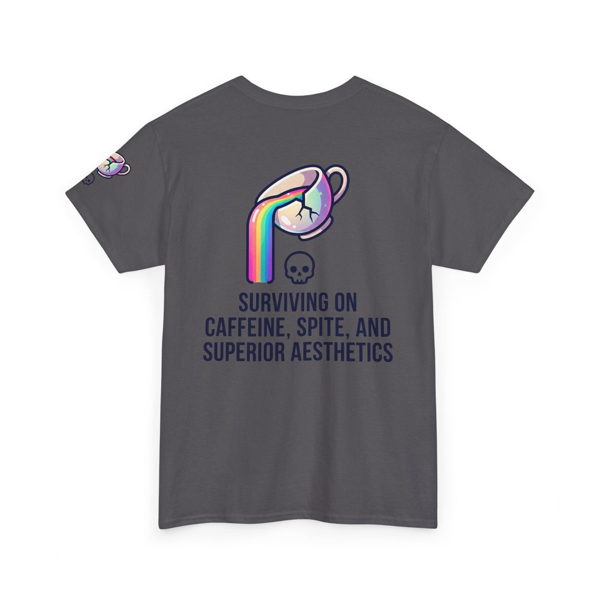 "Surviving on Caffeine Spite and Superior Aesthetics" Premium Graphic Tee