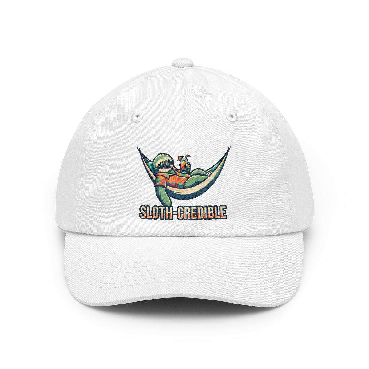 Color: White | Sloth Credible Dad Hat