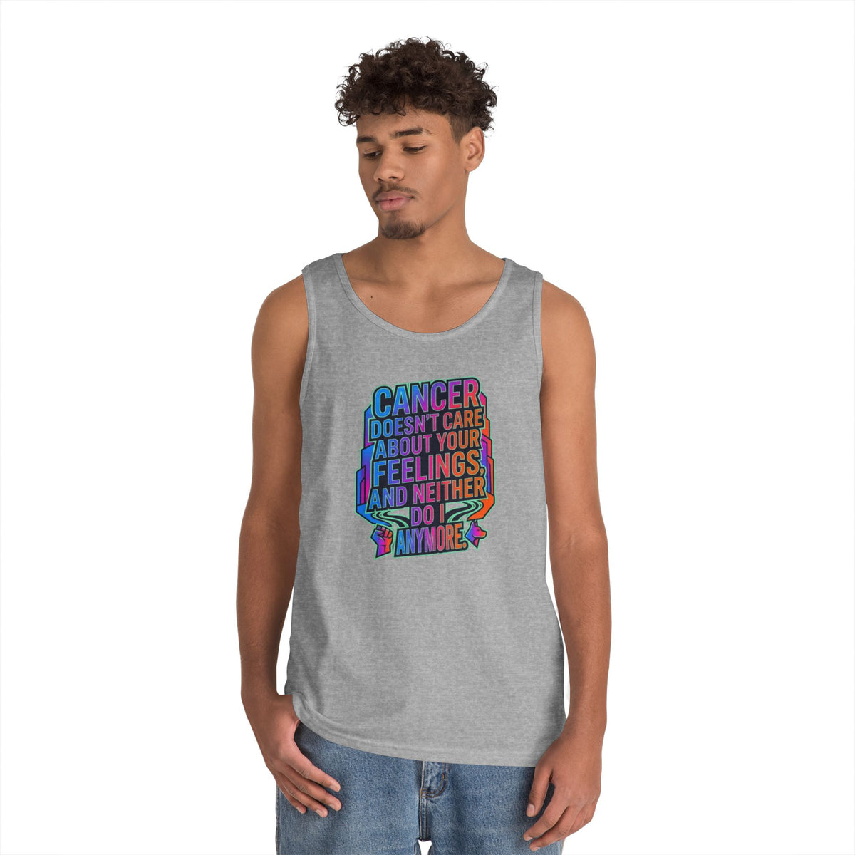 Color: Sport Grey | Cancer Doesn't Care About Your Feelings Tank Top