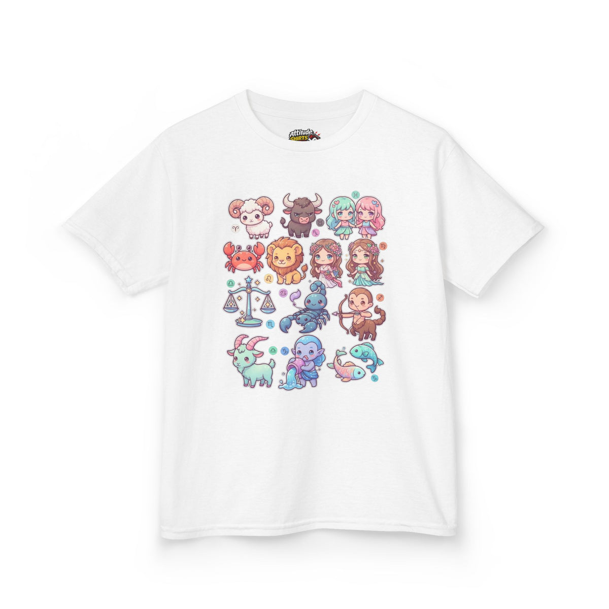 "Cute Chibi Zodiac" Kids Tee