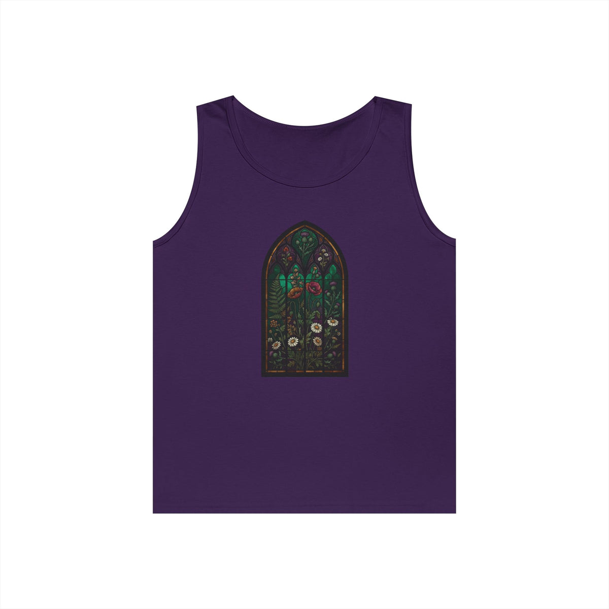 Color: Purple | Stained Glass Floral Tank Top