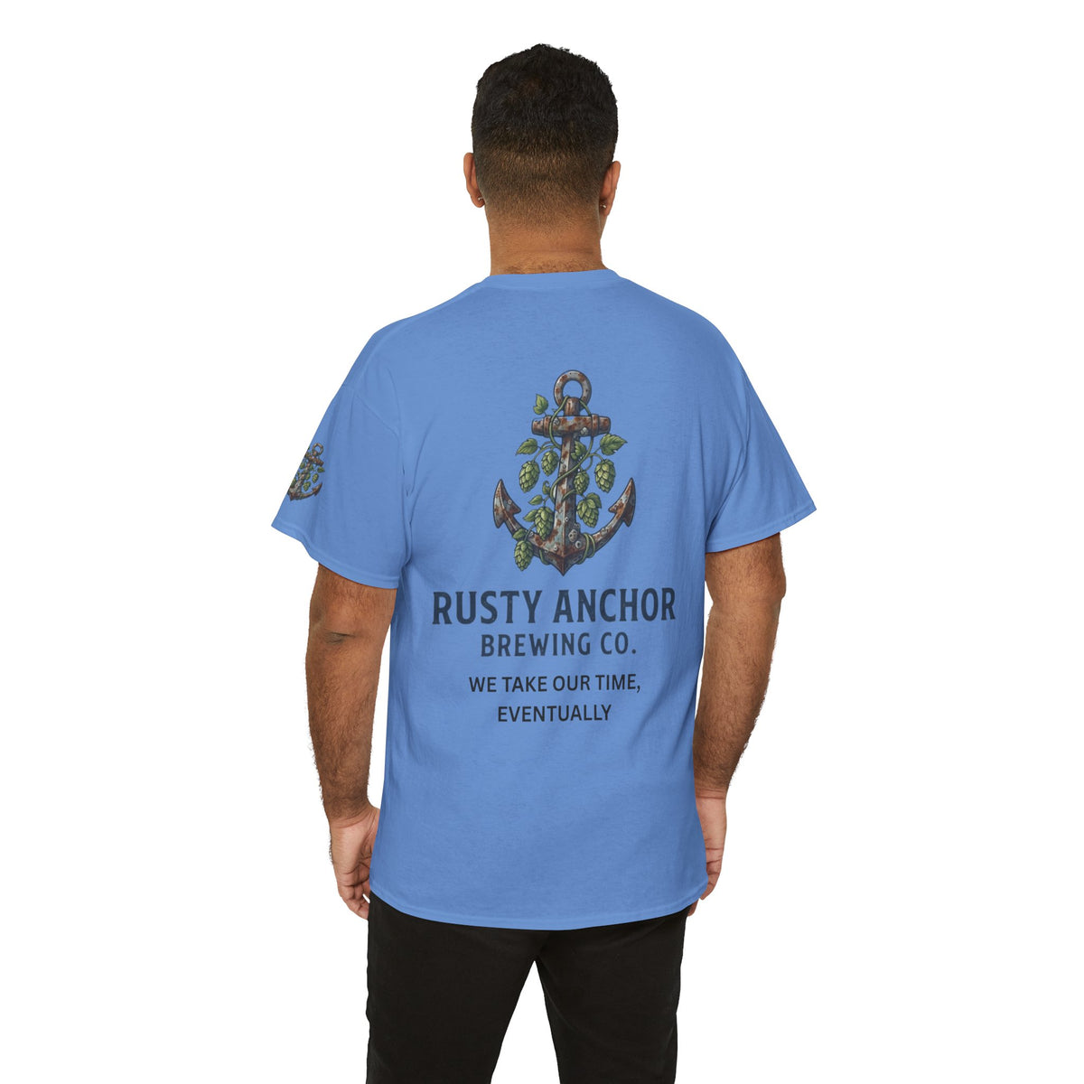 Color: Carolina Blue | Rusty Anchor Brewing Premium Graphic Tee