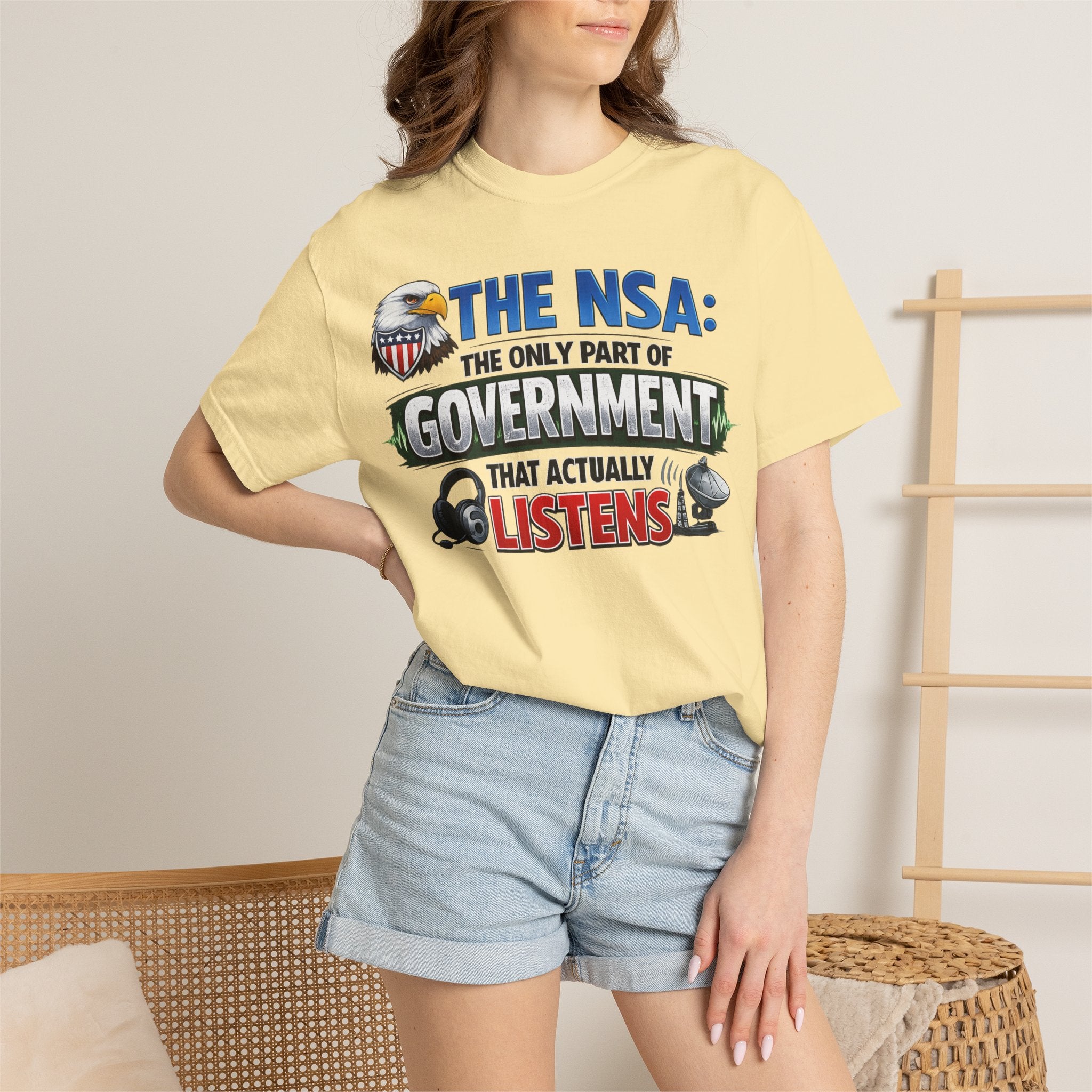 "Finally, Someone Who Cares (Sort Of)" Unisex Garment-Dyed T-shirt