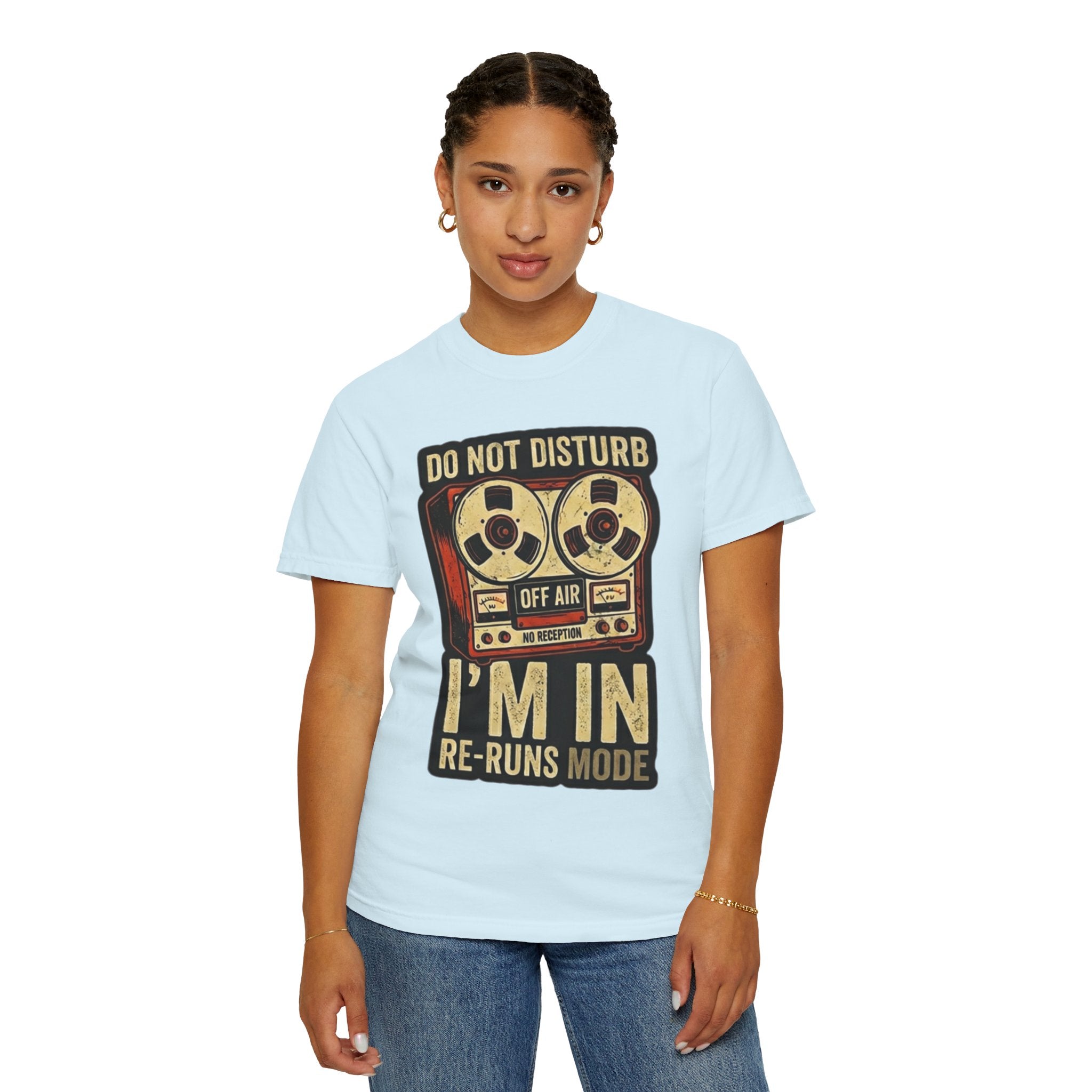 "Reruns Mode" Unisex Garment-Dyed Tee