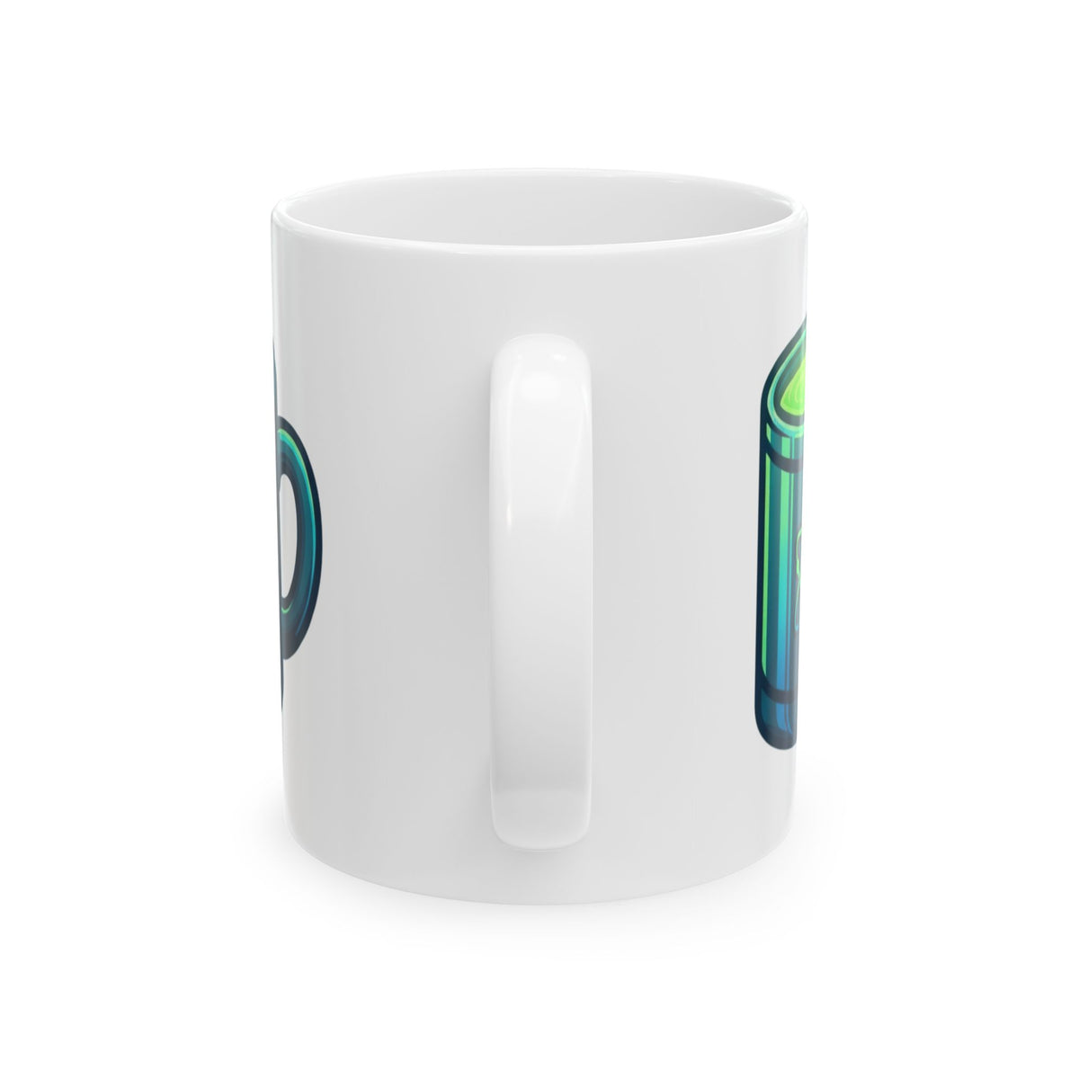 "I Like My Radiation Like My Coffee" White Ceramic Mug — Graphic