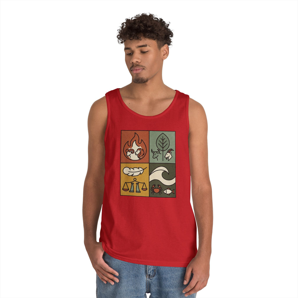 "Four Elements- Fire, Earth, Air, Water" Tank Top