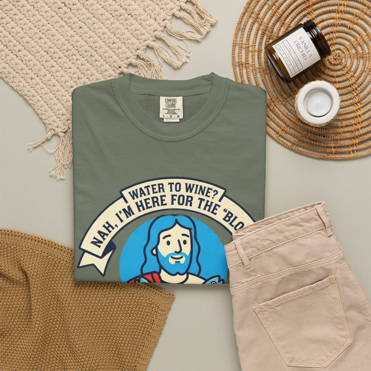 "Good Book Series Not Dead Awkward In Bed" Unisex Garment-Dyed Tee