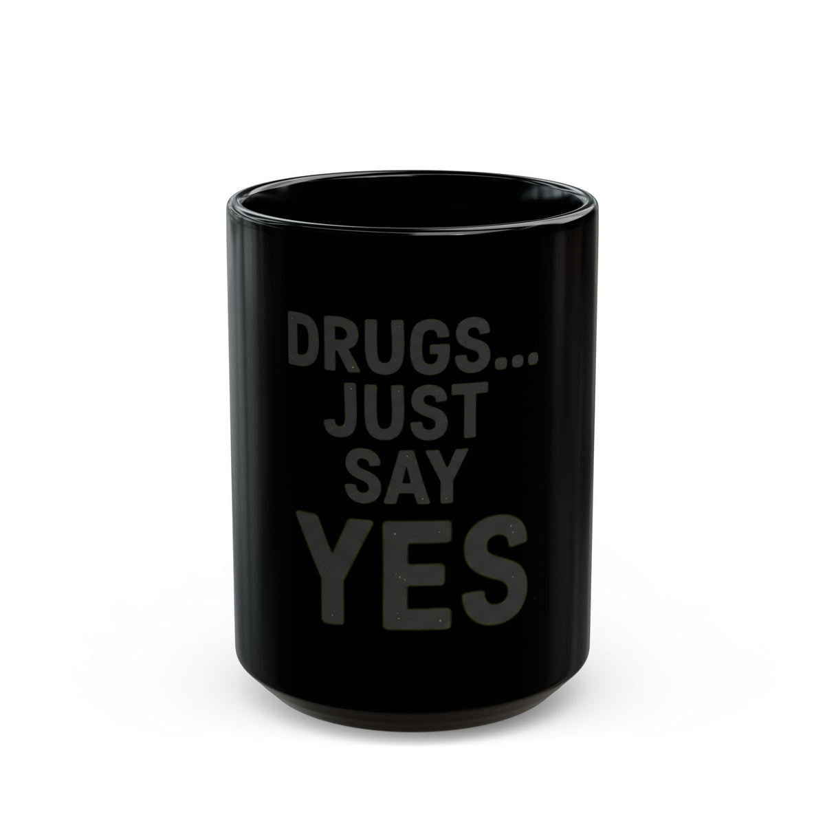 "Just Say Yes" Black Ceramic Mug