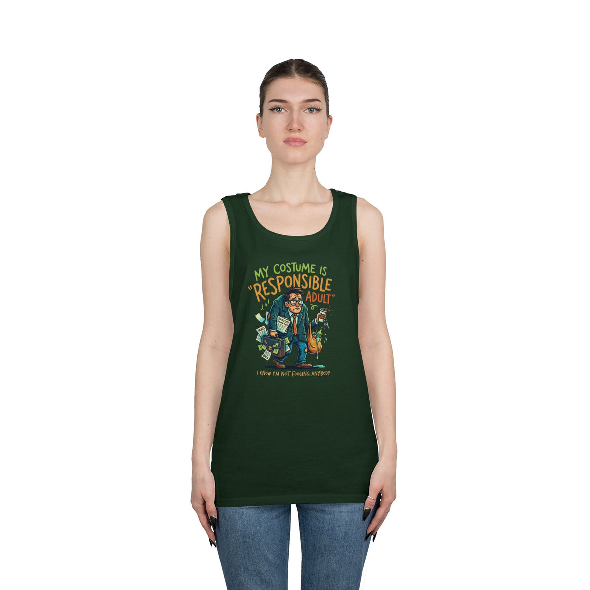Color: Forest Green | Responsible Adult Costume Tank Top