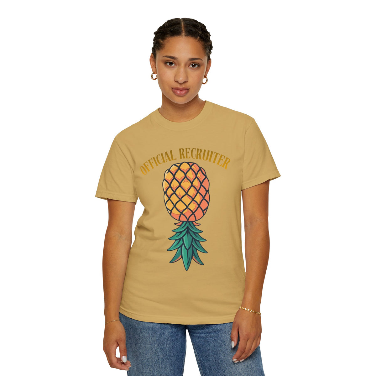 Color: Mustard | Official Recruiter Unisex Garment-Dyed Tee