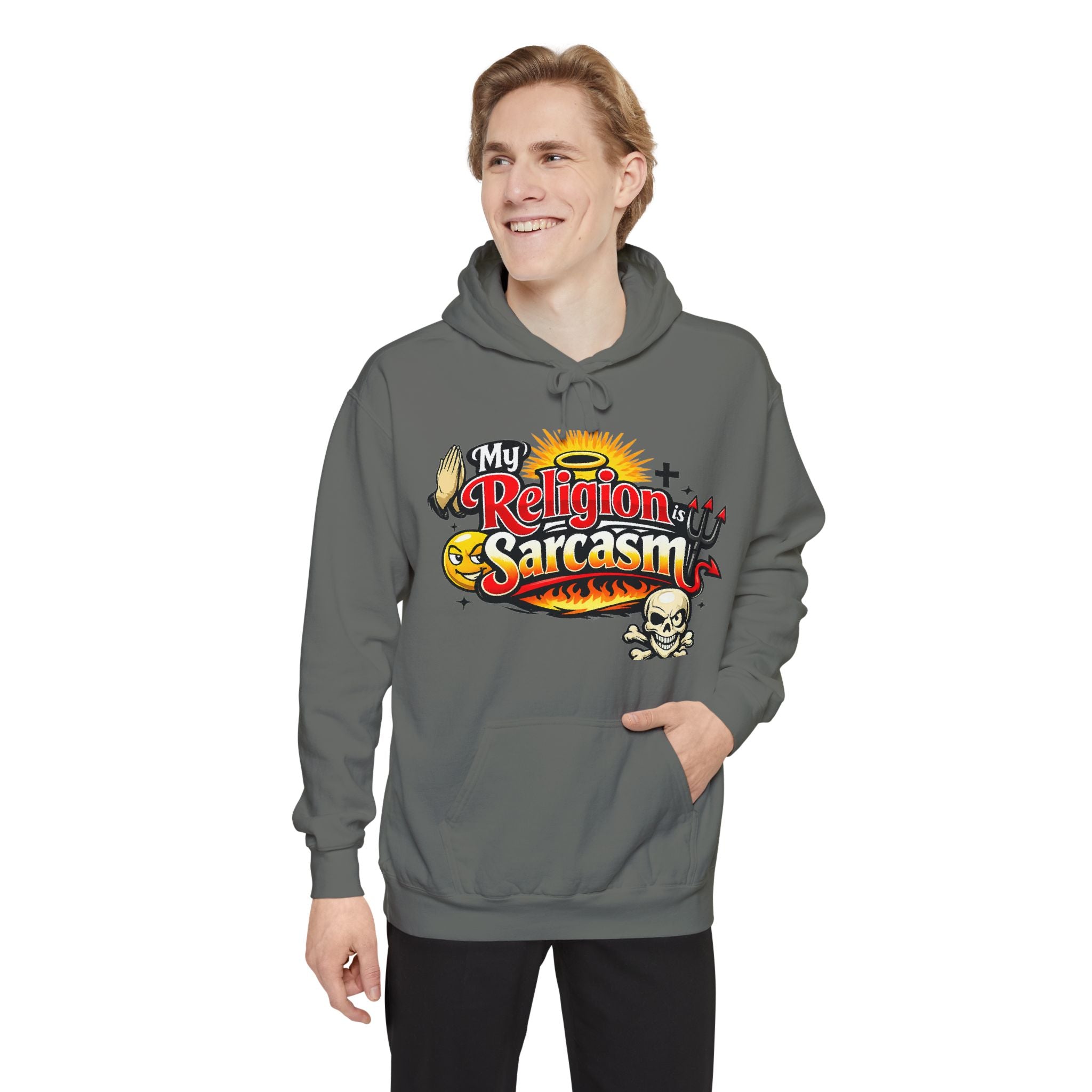Sarcasm is My Savior | Garment-Dyed Hoodie — AttitudeShirts