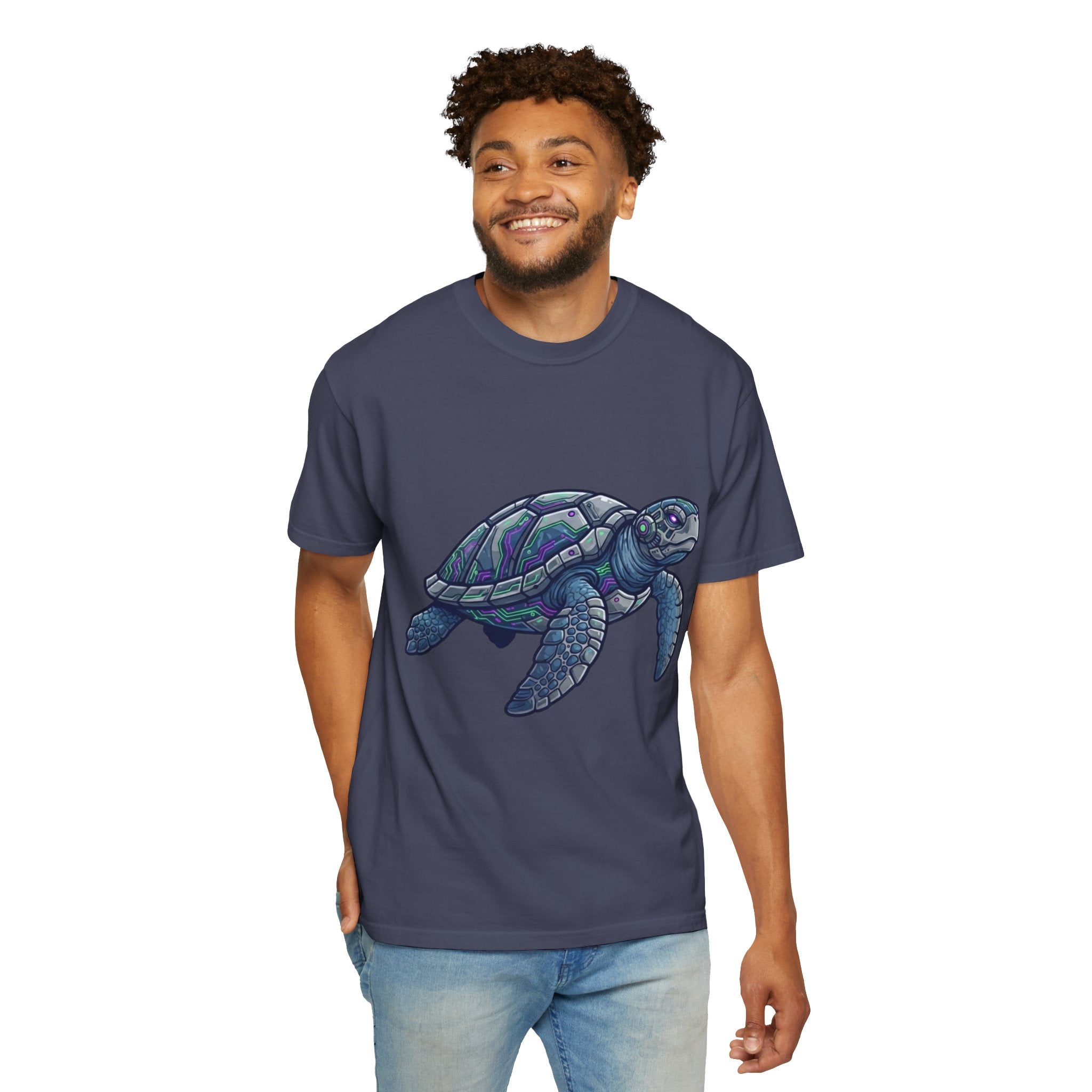 "Cyber Turtle" Unisex Garment-Dyed Tee