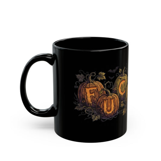 "Pumpkin FU" Black Ceramic Mug