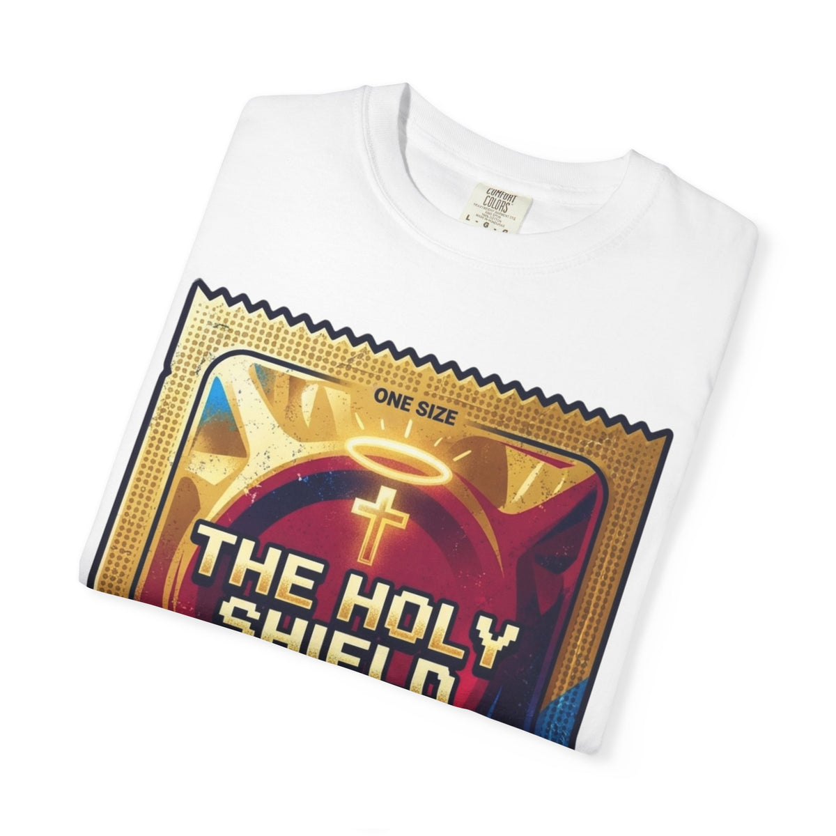 "Good Book Series The Holy Shield" Unisex Garment-Dyed Tee