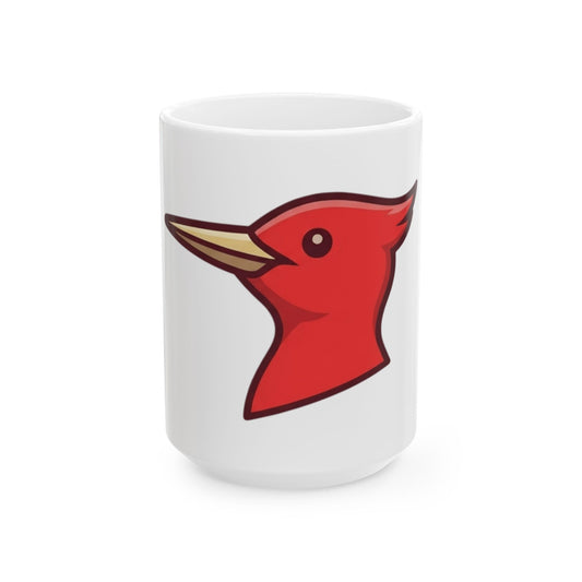 "Look At That Big Red Pecker" White Ceramic Mug — Graphic