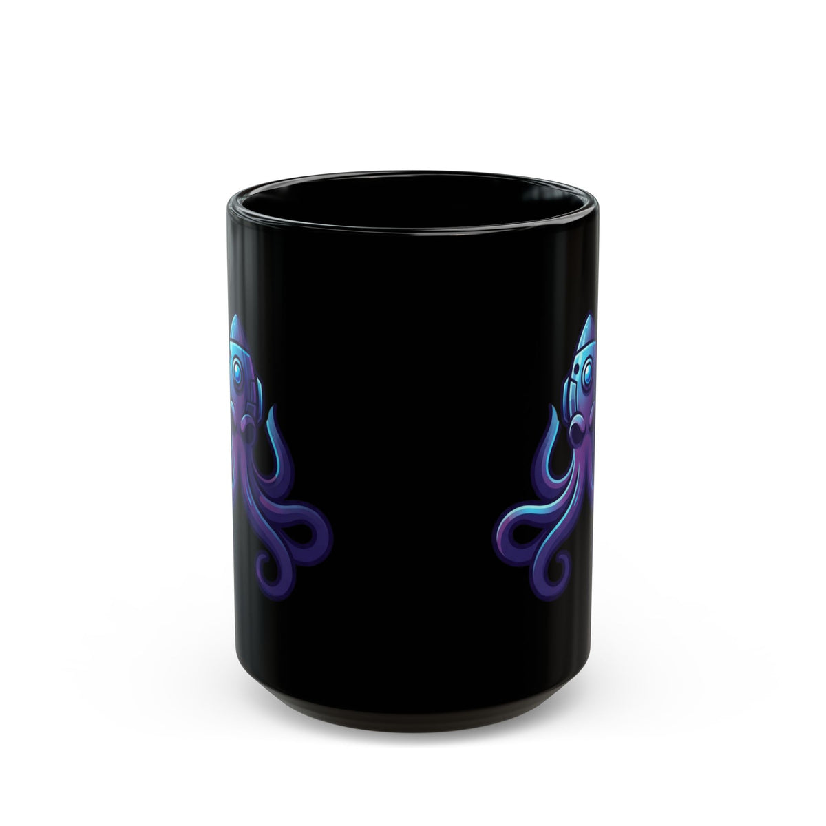 "Octo Credible" Black Ceramic Mug — Graphic