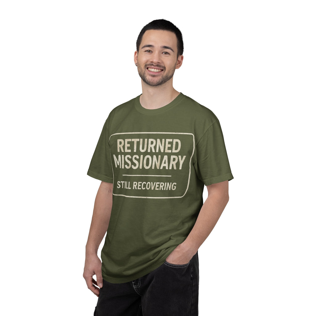 "Returned Missionary (Still Recovering)" Unisex Garment-Dyed T-shirt
