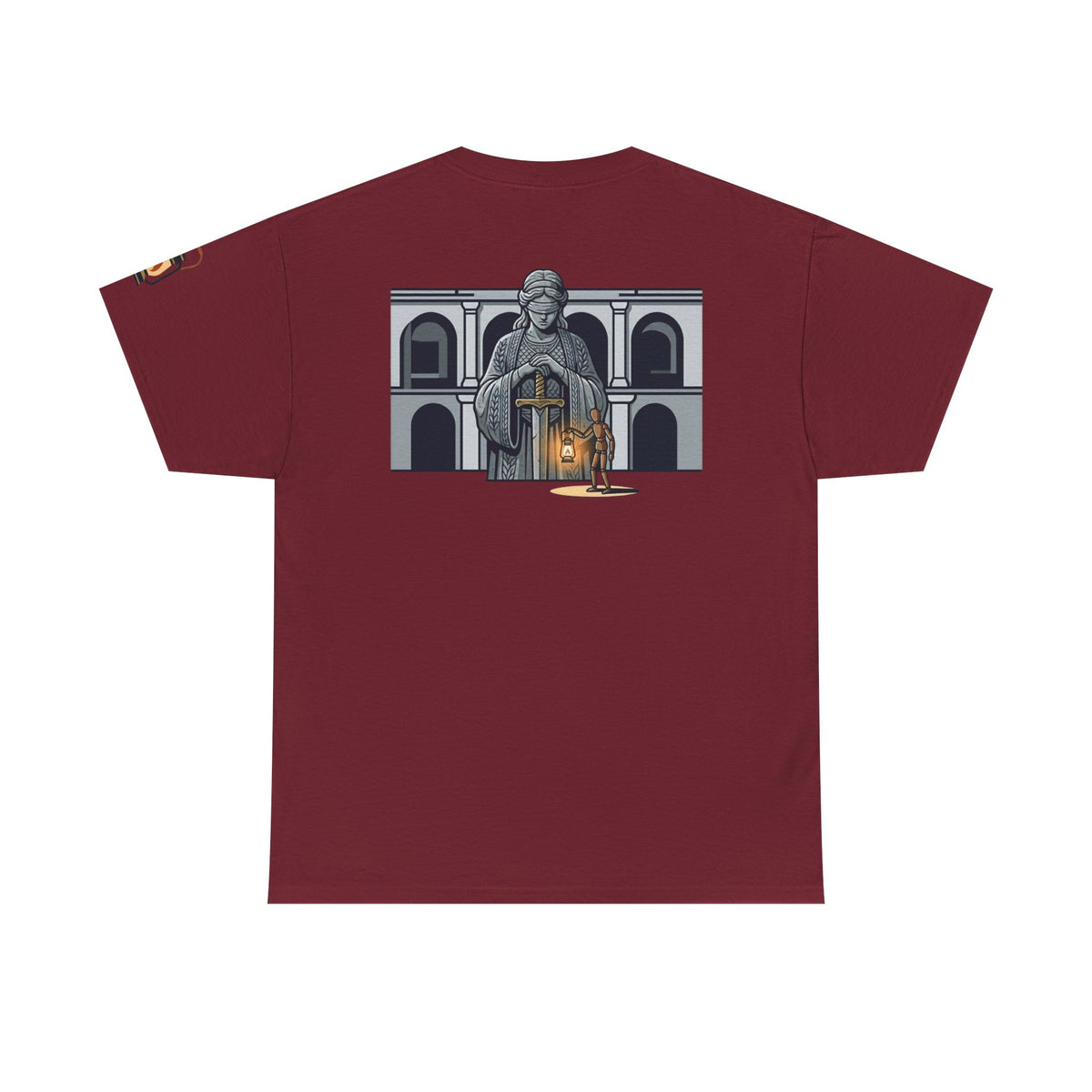 Color: Garnet | Blind Justice Premium Graphic Tee