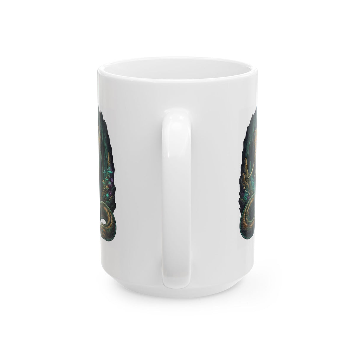 "Grootslang (South African Mythology)" White Ceramic Mug