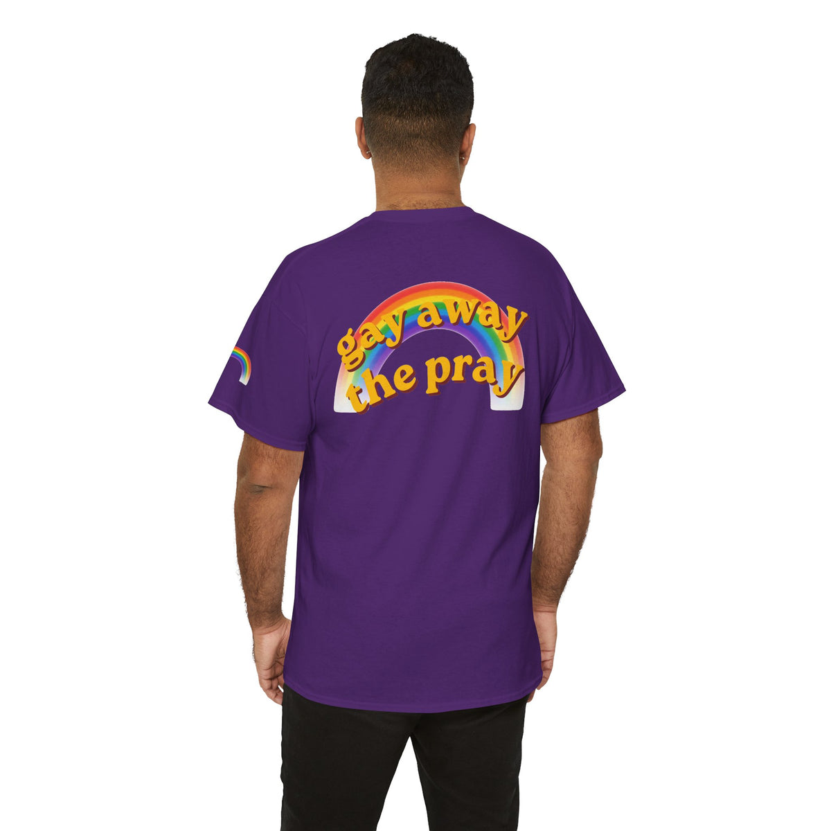 Color: Purple | Gay Away the Pray Premium Graphic Tee