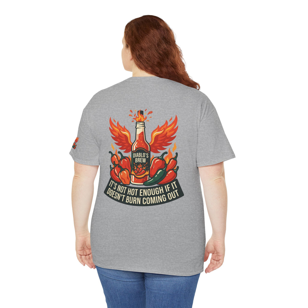 Color: Sport Grey | Burns Coming Out Premium Graphic Tee