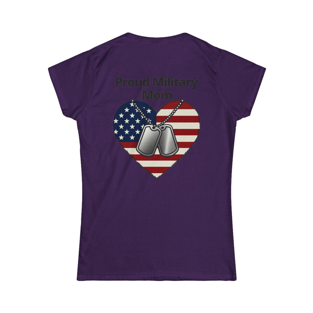 Color: Purple | Proud Military Mom Women's Tee