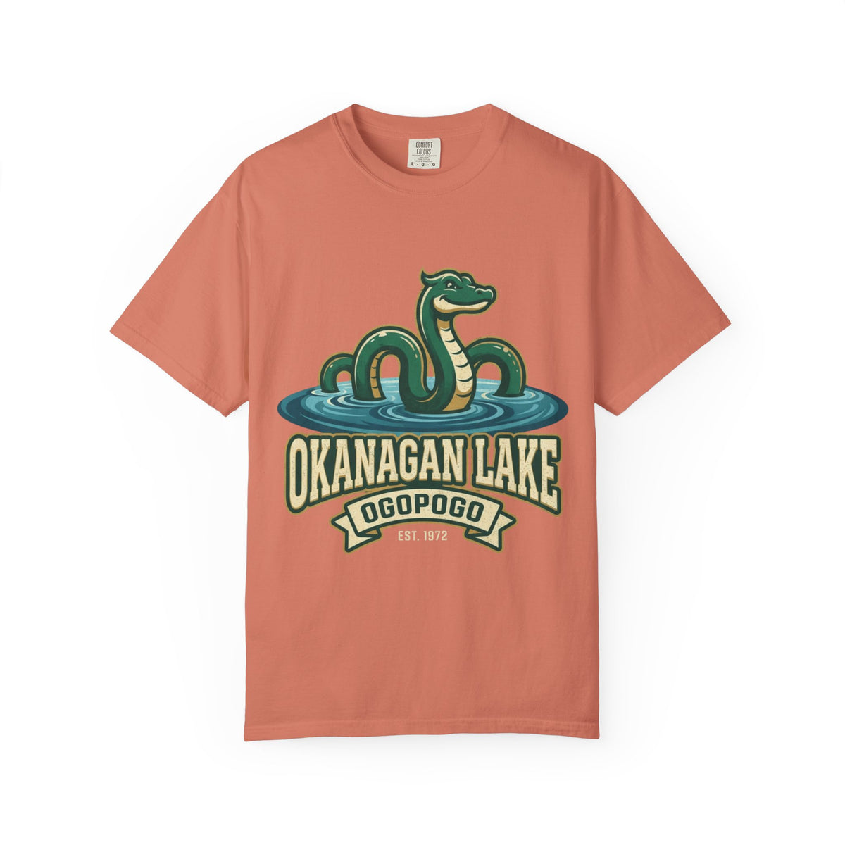 Color: Terracotta | Ogopogo (Canada) Unisex Garment-Dyed Tee