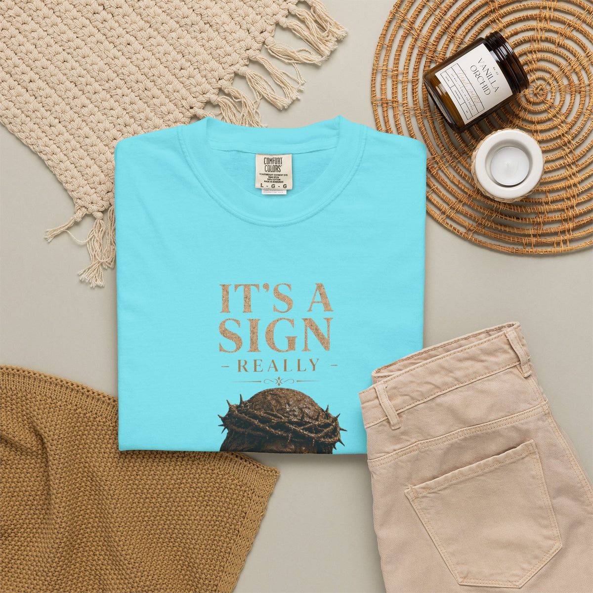 "Good Book Series It's a Sign - Really" Unisex Garment-Dyed Tee