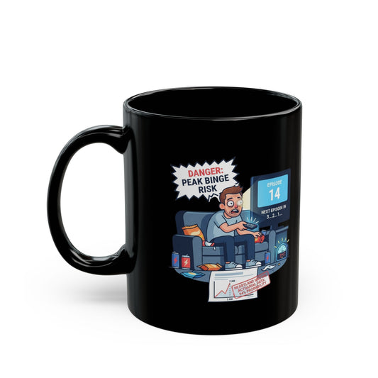 "Peak Bing Risk" Black Ceramic Mug