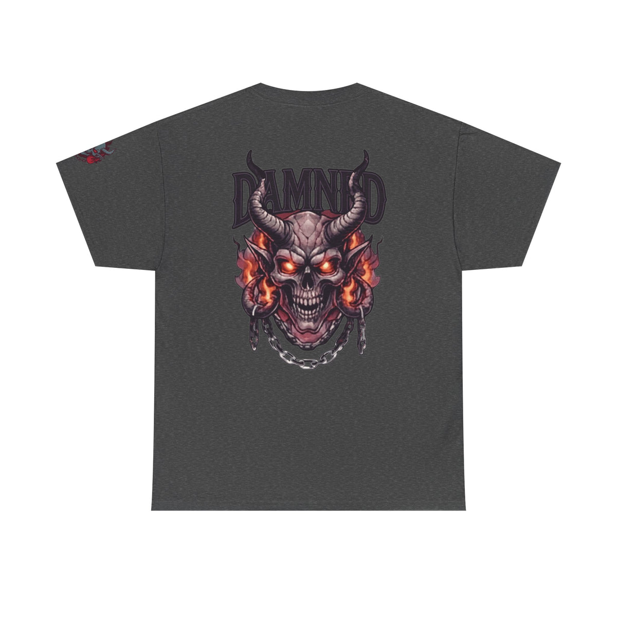 Color: Dark Heather | Damned Premium Graphic Tee