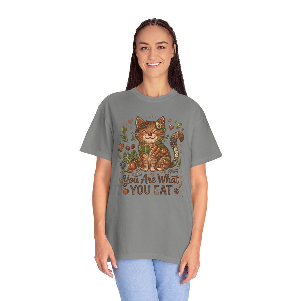 "You Are What You Eat - Cat 3" Unisex Garment-Dyed T-shirt