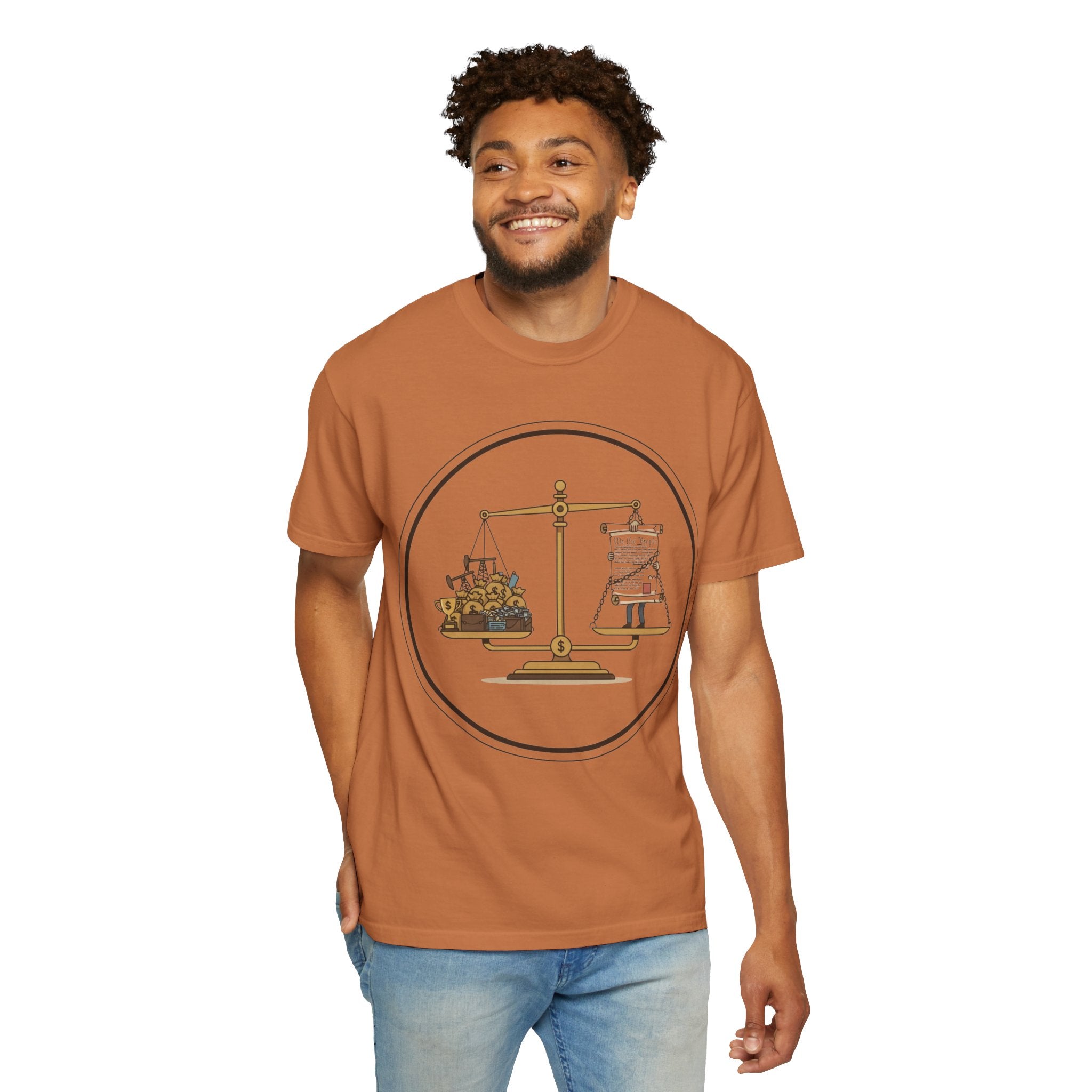 "The Economic Balance" Unisex Garment-Dyed T-shirt