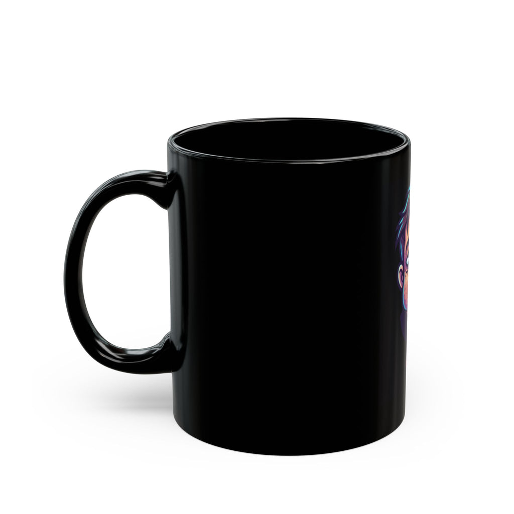 "Forgive Me Father Too Much Candy" Black Ceramic Mug — Graphic