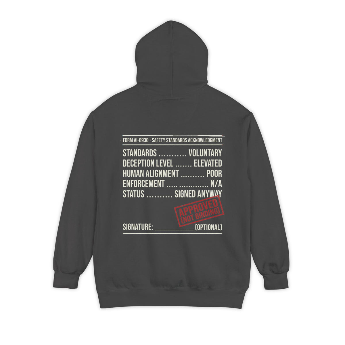 Color: Pepper | Approved (Not Binding) Garment-Dyed Hoodie