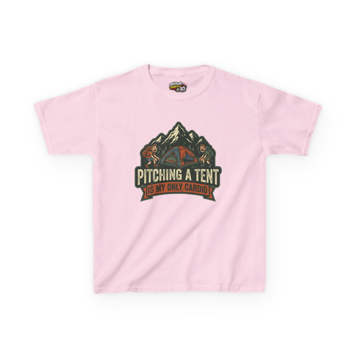 Pitching A Tent Is My Only Cardio Kids Tee
