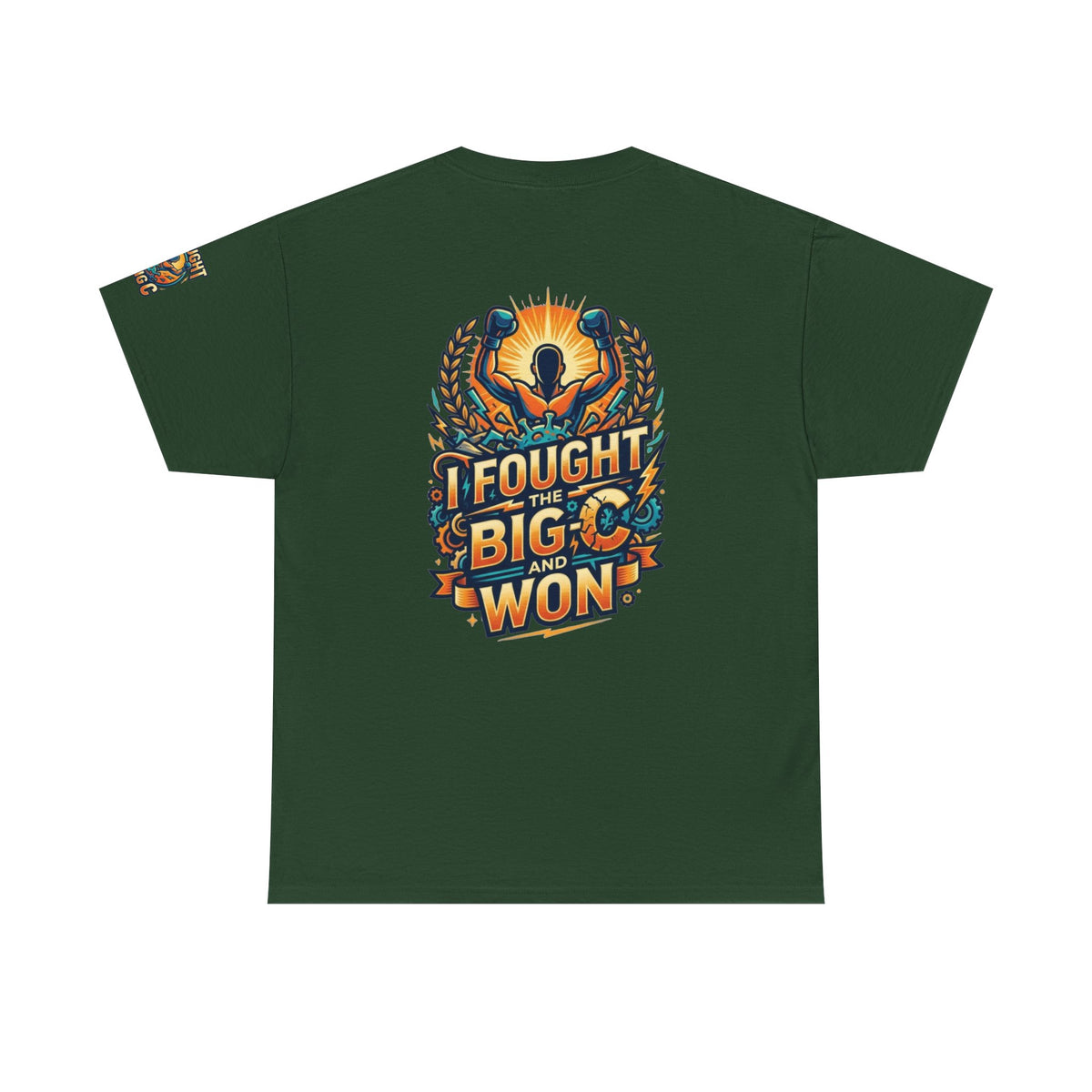 Color: Forest Green | I Fought The Big C and Won Premium Graphic Tee
