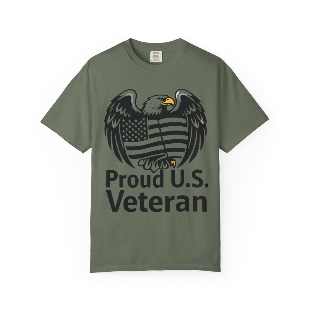 "Proud US Veteran-2" Unisex Garment-Dyed T-shirt