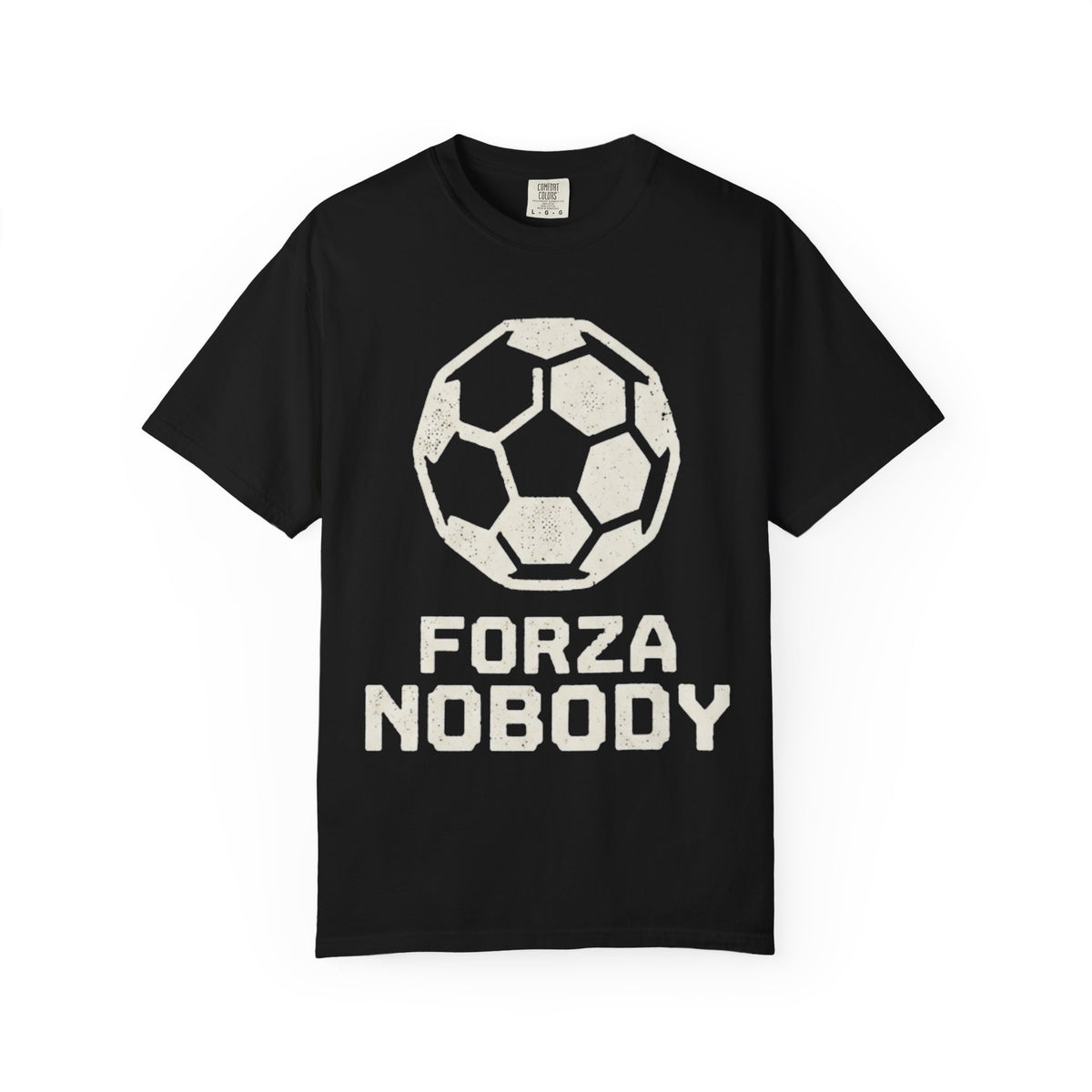 Color: Black | Forza Nobody Unisex Garment-Dyed Tee