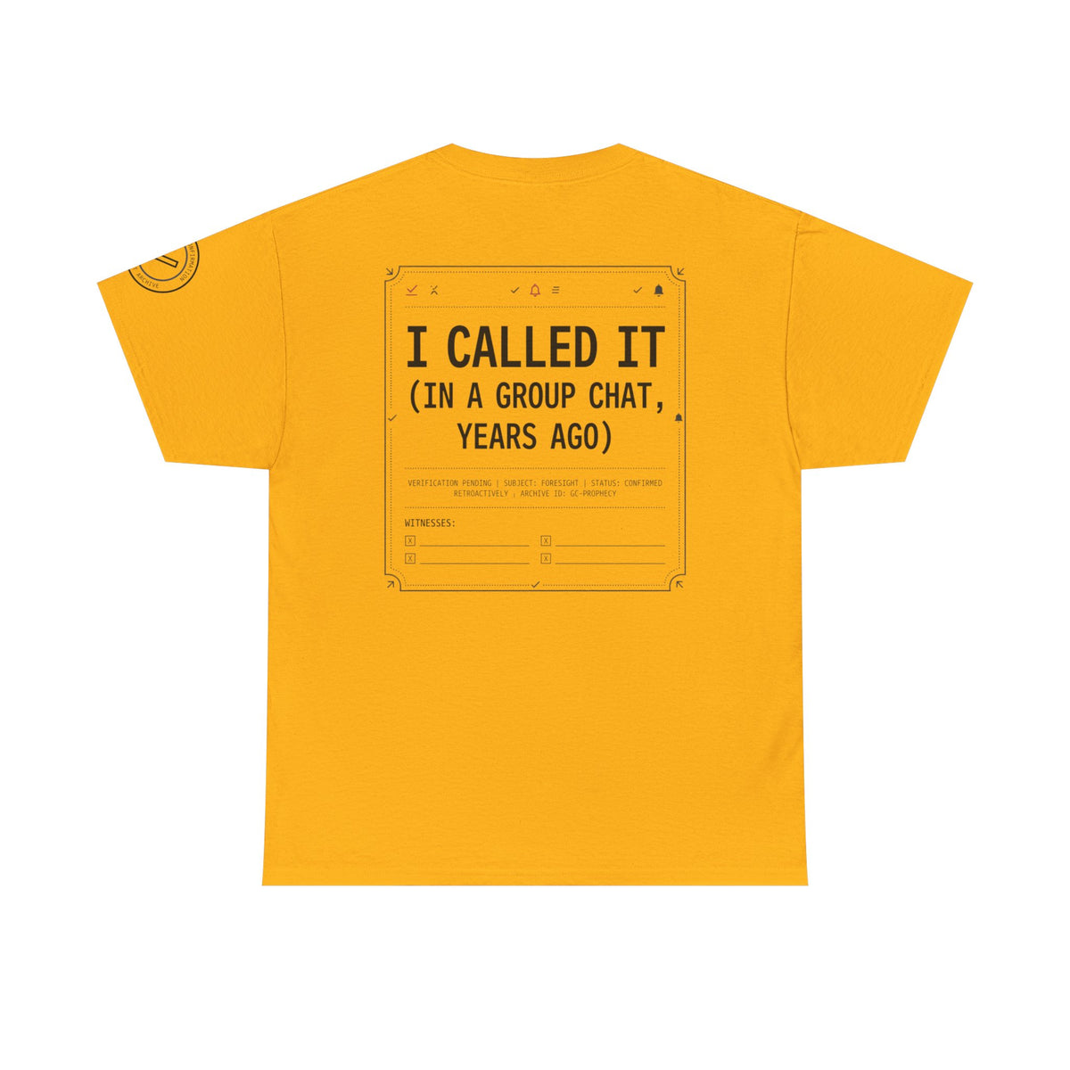 Color: Gold | Group Chat Premium Graphic Tee