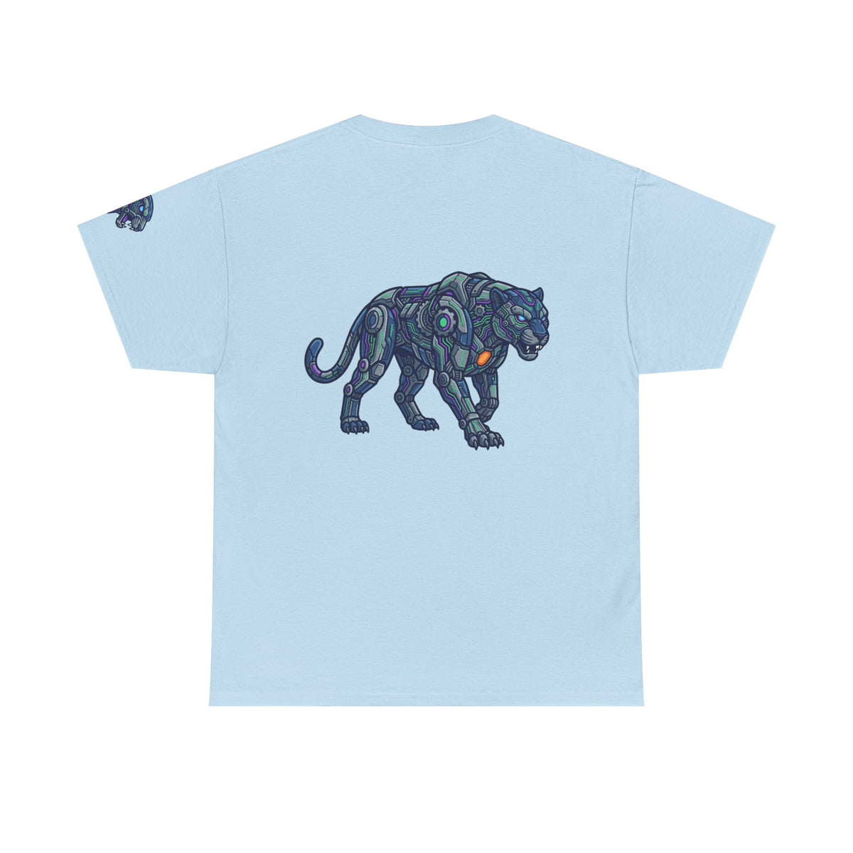 Color: Light Blue | Cyber Panther Premium Graphic Tee