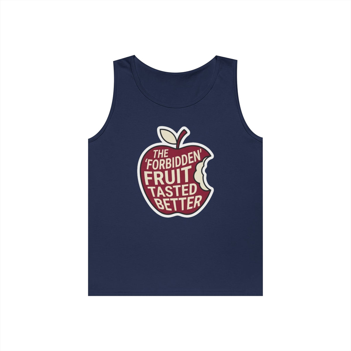 Color: Navy | Good Book Series Forbidden Fruit Tasted Better Tank Top