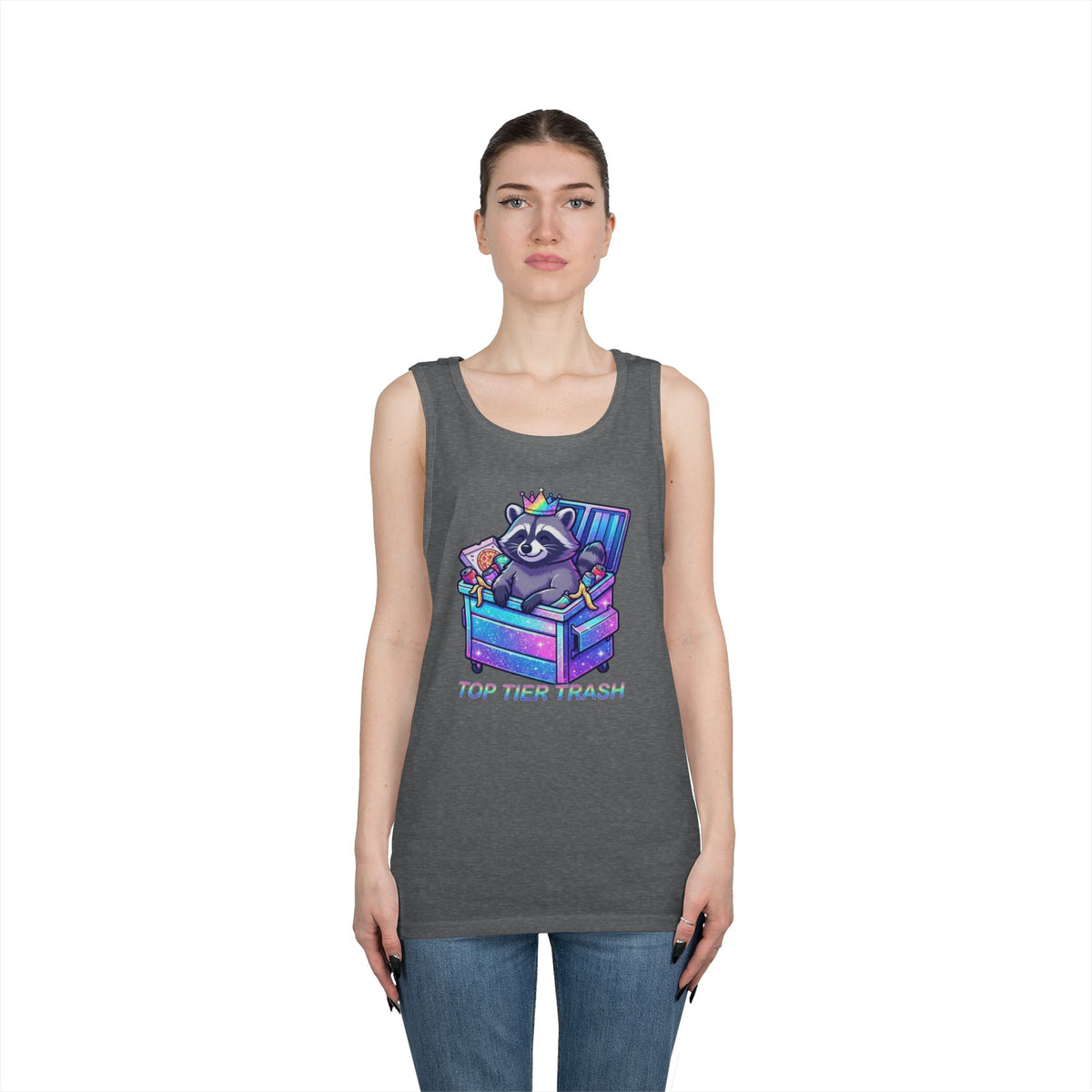 Color: Graphite Heather | Top Tier Trash Tank Top