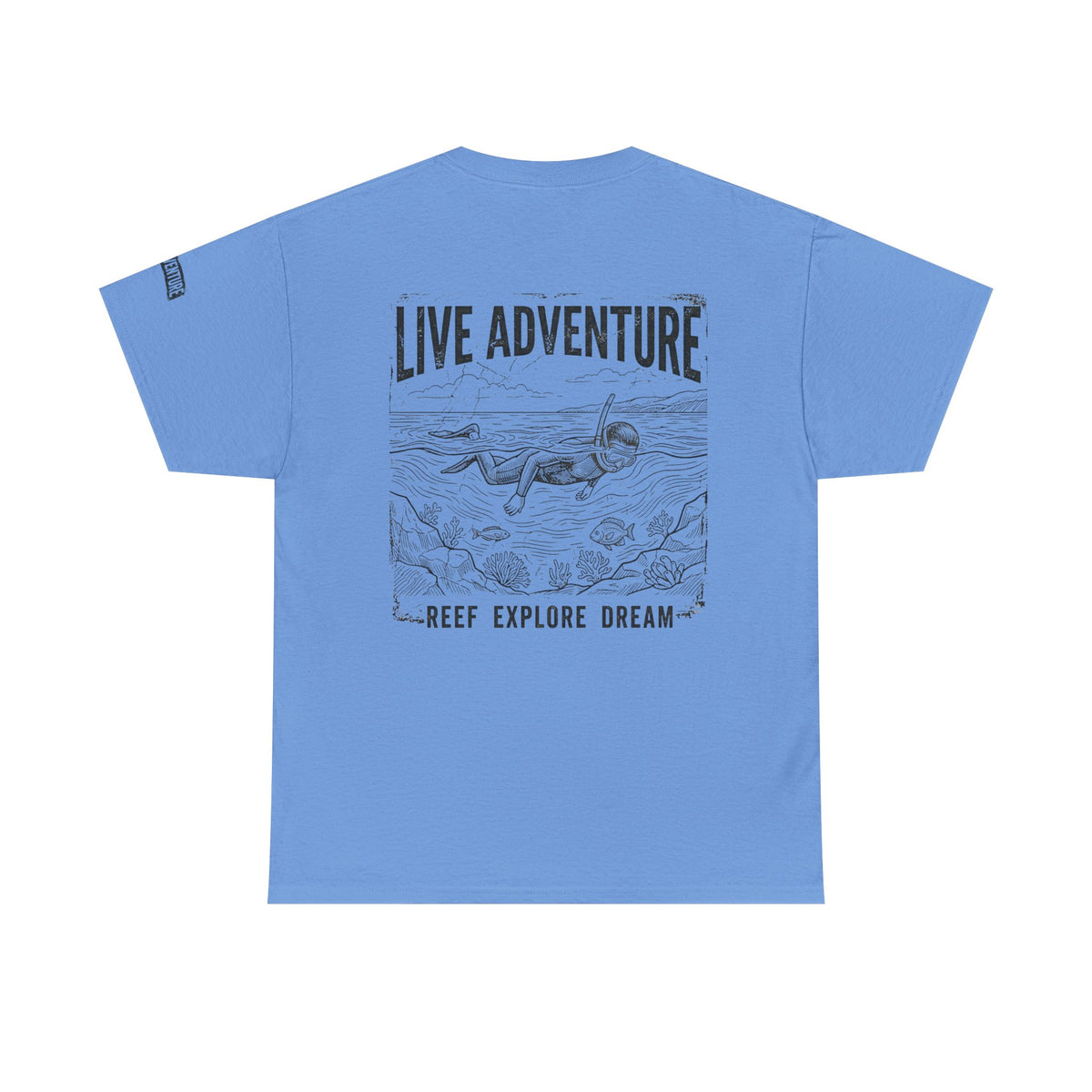 Color: Carolina Blue | Live Adventure Surfing Premium Graphic Tee
