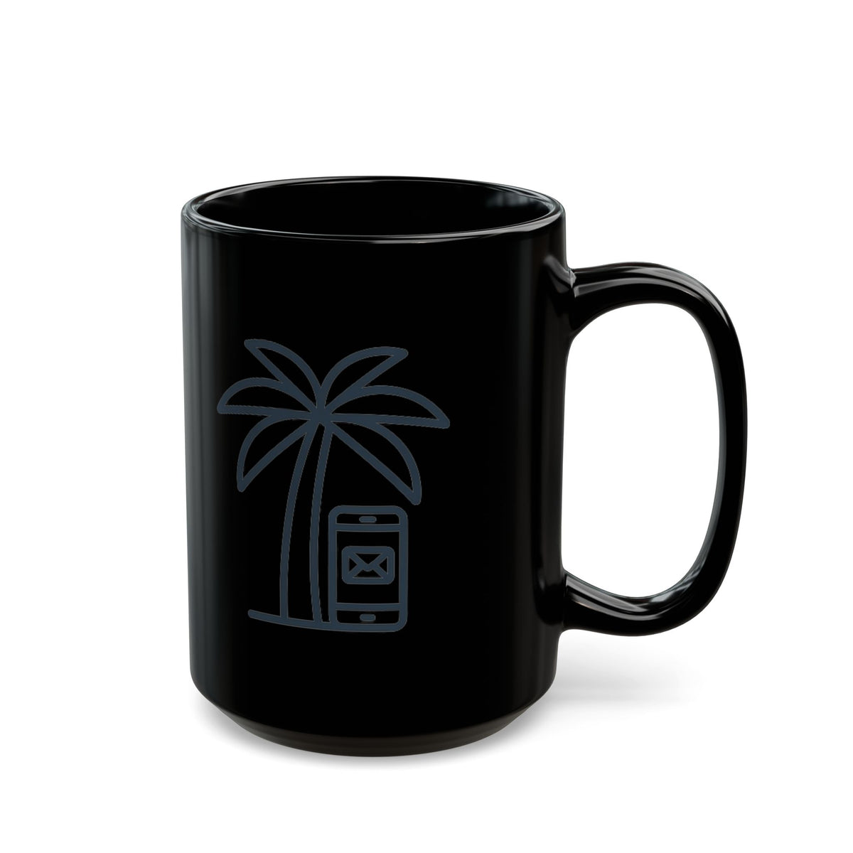 "Out of Office" Black Ceramic Mug — Graphic