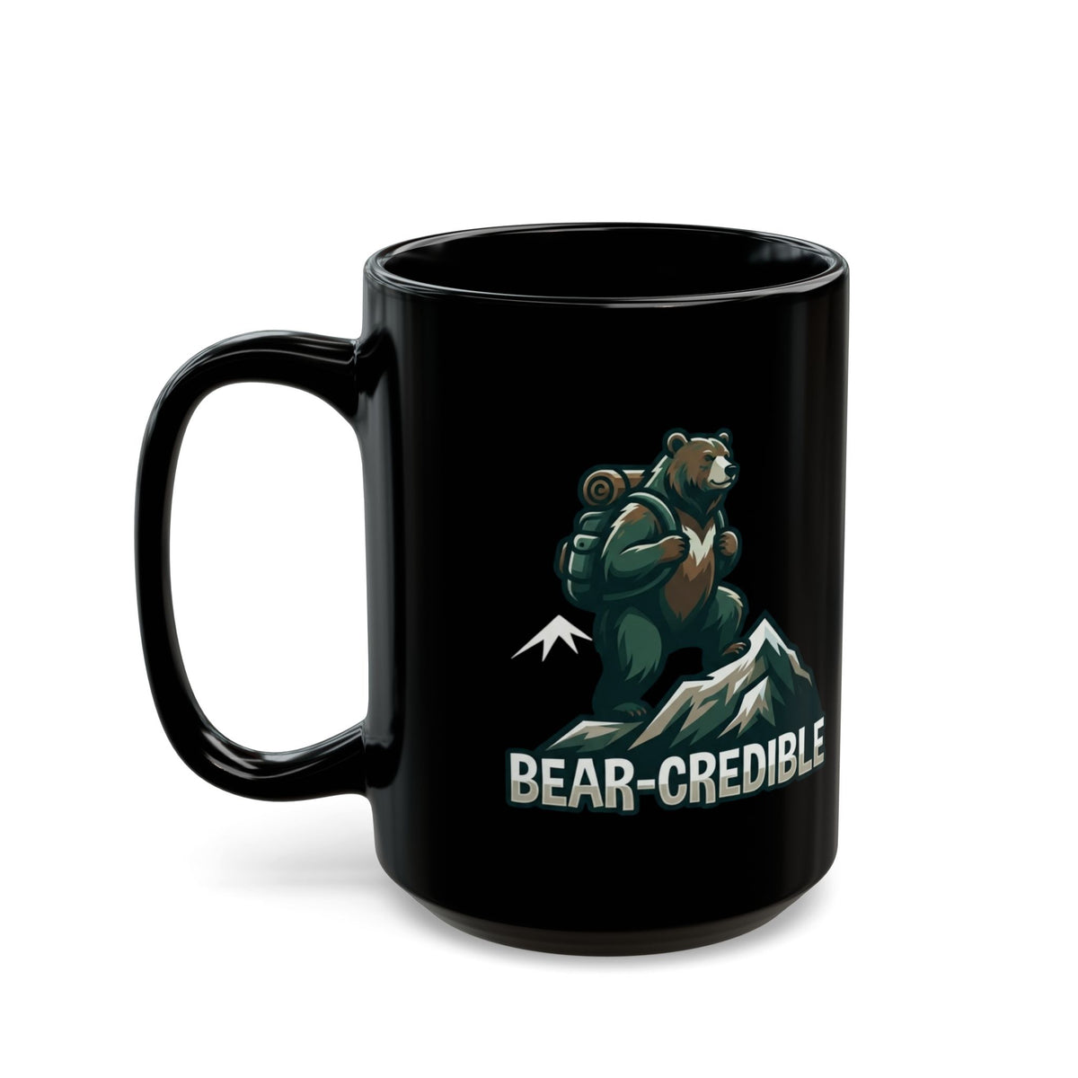 "Bear Credible" Black Ceramic Mug