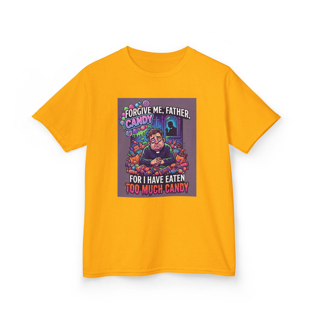 "Forgive Me Father Too Much Candy" Kids Tee