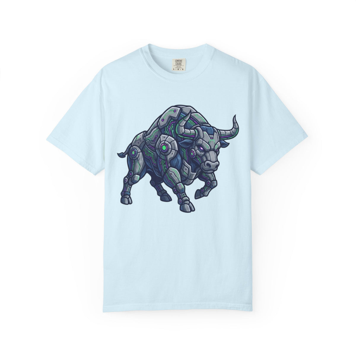 Color: Chambray | Cyber Bull Unisex Garment-Dyed Tee